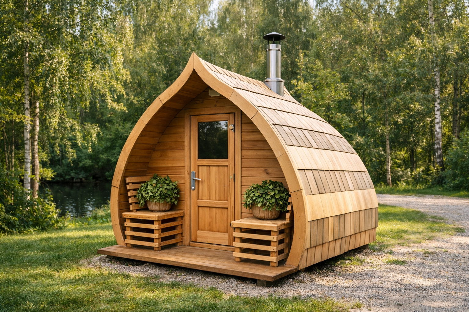 Leaf-Shaped Sauna